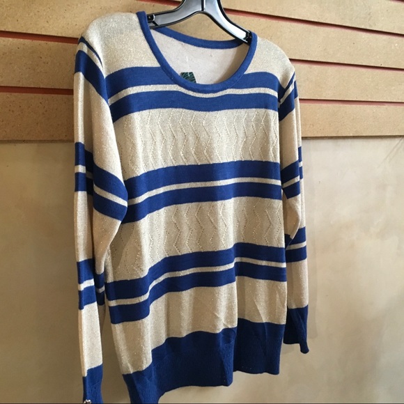 Medium Women Blue Knitted top - Picture 2 of 3